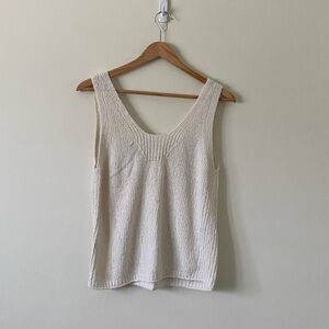 Madewell Crochet-Strap Sweater Tank Cream XXS